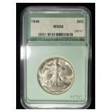 1946 WALKING LIBERTY HALF DOLLAR NTC SUPERB GEM BU