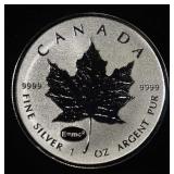 MAPLE LEAF 1 OZ .999 SILVER ROUND