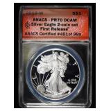 2015-W AMERICAN SILVER EAGLE ANACS PR70