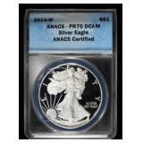2013-W AMERICAN SILVER EAGLE ANACS PR70