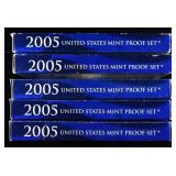 (5) 2005 MINT PROOF SETS