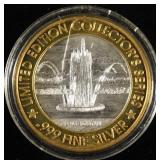 PEACE FOUNTAIN .999 SILVER CASINO TOKEN