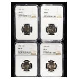 1950-D MS66, 1950-D & (2)1951 MS65 JEFFERSON 5C