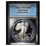 1994-P AMERICAN SILVER EAGLE ANACS PR70