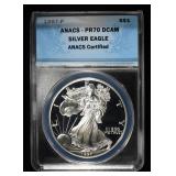 1997-P AMERICAN SILVER EAGLE ANACS PR70