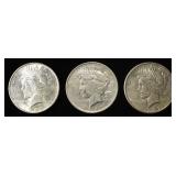 1922-P,D,S PEACE DOLLARS
