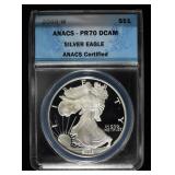 2003-W AMERICAN SILVER EAGLE ANACS PR70