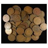 (65) INDIAN CENTS FROM THE 80'S, 90'S, 00'S