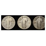 1927-P,D,S STANDING LIBERTY QUARTERS VG