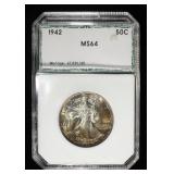 1942 WALKING LIBERTY 50C CH/GEM BU