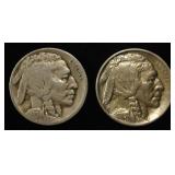1913-D T-1 XF & 1924-S VF BUFFALO NICKELS