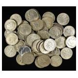 (50) 90% SILVER ROOSEVELT DIMES