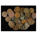 (50) INDIAN HEAD CENTS