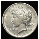 1921 PEACE DOLLAR AU/BU