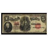 1907 $5 LEGAL TENDER 'WOOD CHOPPER'
