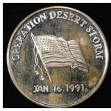 OPERATION DESERT STORM 1 OZ .999 SILVER ROUND