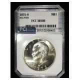 1972-S SILVER EISENHOWER DOLLAR PCI SUPERB GEM+ BU