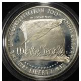 1987-S COMMEM $1 90% SILVER PR