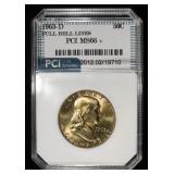 1963-D FRANKLIN HALF DOLLAR PCI SUPERB GEM BU FBL