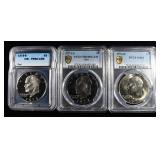 (3) GRADED EISENHOWER DOLLARS