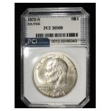 1973-S SILVER EISENHOWER DOLLAR PCI SUPERB GEM+ BU