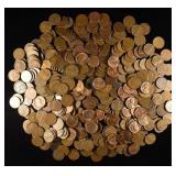 (500) WHEAT CENTS MIXED DATES