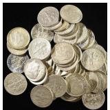 (50) 90% SILVER ROOSEVELT DIMES