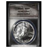 1988 AMERICAN SILVER EAGLE ANACS MS69