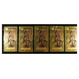 (5) WASHINGTON D.C. GOLDBACK 1/1000TH OZ 24K GOLD