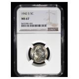 1942-S JEFFERSON NICKEL NGC MS 67