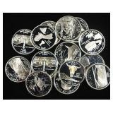 (15) 90% SILVER STATE WASHINGTON QUARTERS PROOF