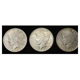 1922-P,D,S PEACE DOLLARS