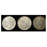 1922-P,D,S PEACE DOLLARS