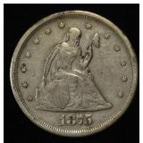 1875-S 20C SEATED LIBERTY VF