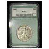 1942 WALKING LIBERTY HALF DOLLAR NTC GEM BU