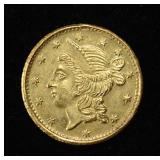1856 CALIFORNIA GOLD 50C BU