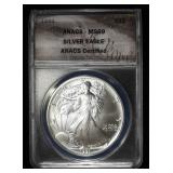 1991 AMERICAN SILVER EAGLE ANACS MS69
