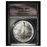 1994 AMERICAN SILVER EAGLE ANACS MS69