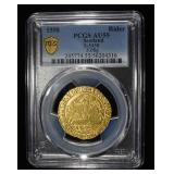 1598 SCOTLAND GOLD RIDER PCGS AU-55 S-5458