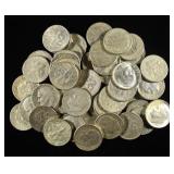 (50) 90% SILVER ROOSEVELT DIMES