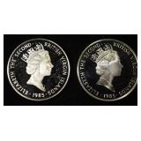 (2) 92.5% STERLING FOREIGN COINS