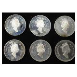 (6) 92.5% STERLING CANADIAN HALVES