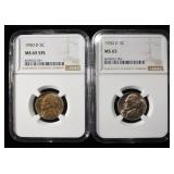 1950-D JEFFERSON NICKEL NGC MS 65 5FS, MS 65