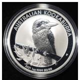 2021 AUSTRALIAN KOOKABURRA 1 OZ .999 SILVER ROUND