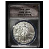 2000 AMERICAN SILVER EAGLE ANACS MS69