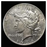 1934-S PEACE DOLLAR AU/UNC SHARP STRIKE