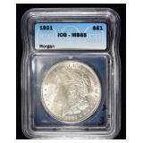 1921 MORGAN DOLLAR ICG MS65