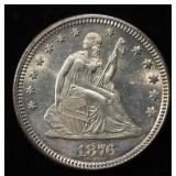 1876 LIBERTY SEATED QUARTERS PROOFLIKE GEM BU