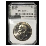 1976-D TYPE 2 EISENHOWER DOLLAR PCI SUPERB GEM BU.