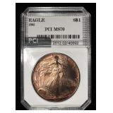 1995 AMERICAN SILVER EAGLE PCI PERFECT GEM BU